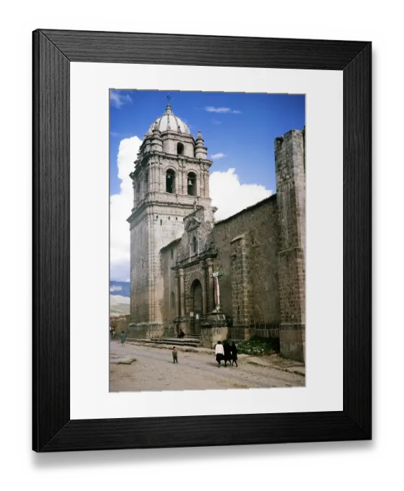Framed Print : Subtitle: Ancient Inca temple and Roman Catholic church, Cuzco, Peru, South America 1962, South America
