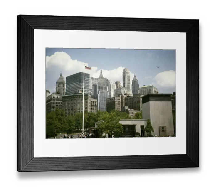 Framed Print : Building around Battery Park, Lower Manhattan, New York, USA in 1963 Framed Print : Building around Battery Park, Lower Manhattan, New York, USA in 1963