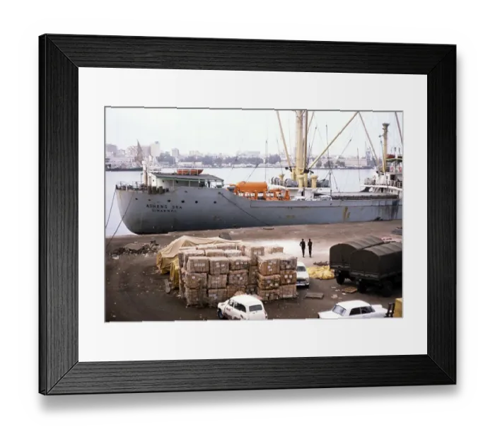 Framed Print : Refuelling yard in the port of Dakar, port of Dakar, Senegal, West Africa 1978, Africa