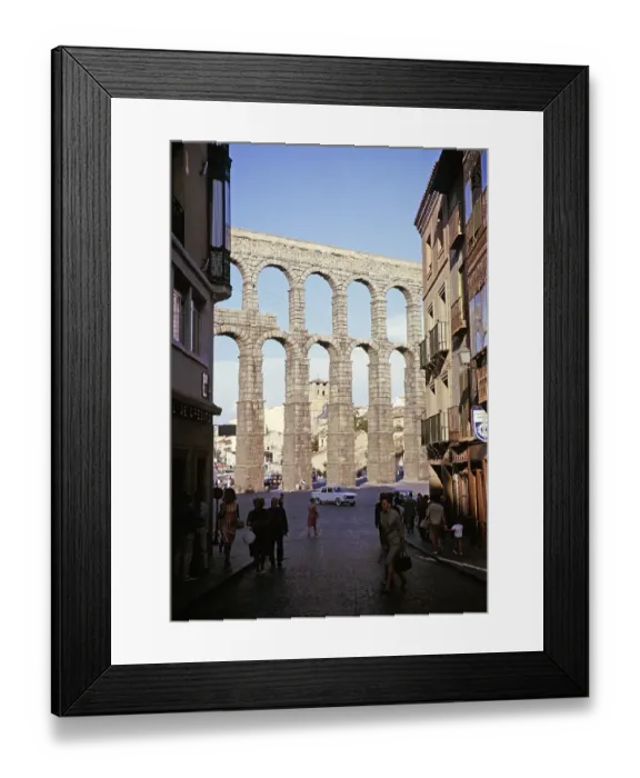 Framed Print : Roman aqueduct Segovia, Castile and Leon region, Spain 1964
