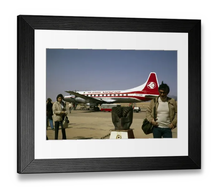 Framed Print : Air Algerie aircraft on the runway at Hassi Massoud airport, Algeria, North Africa, 1973 Convair CV640 variant, built 1957, 7T VAH, Africa Framed Print : Air Algerie aircraft on the runway at Hassi Massoud airport, Algeria, North Africa, 1973 Convair CV640 variant, built 1957, 7T VAH, Africa