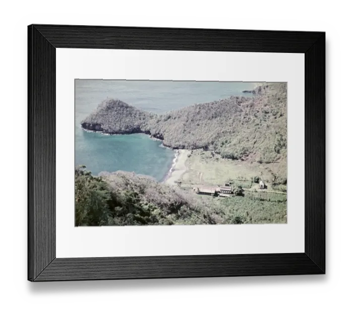 Framed Print : Clare Valley, view from Fort Charlotte, St Vincent, Windward Islands, West Indies 1962 - now the site of Otley Hall marina