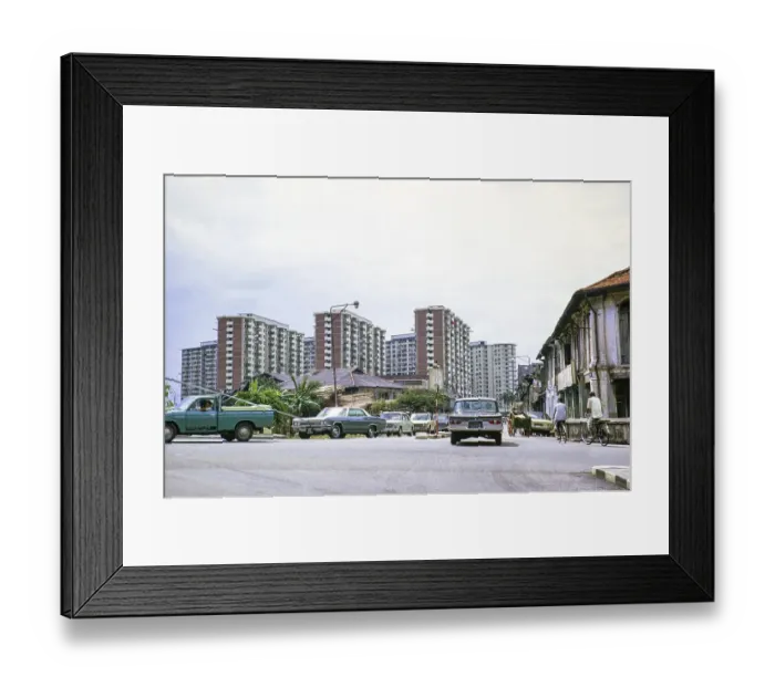Framed Print : High rise apartment public housing HDB flats, Housing and Development Board project, Singapore, Asia, 1971, Asia