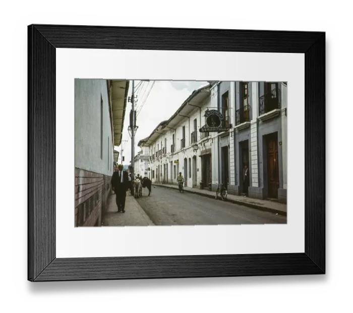 Framed Print : Street in the city centre, Popayan, Colombia, South America 1961, South America
