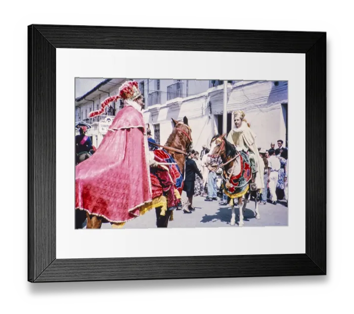 Framed Print : The Three Wise Men on horseback, Epiphany, Fiesta de los Reyes, Popayan, Colombia, South America 1961, South America Framed Print : The Three Wise Men on horseback, Epiphany, Fiesta de los Reyes, Popayan, Colombia, South America 1961, South America