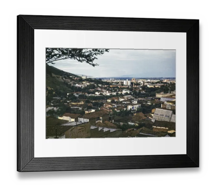 Framed Print : View over the city of Cali, Colombia, South America 1961, South America