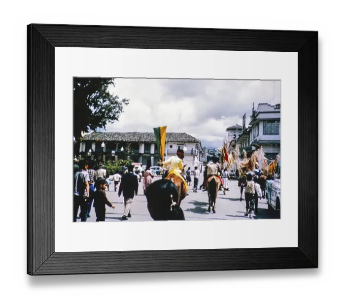 Framed Print : The Three Wise Men on horseback, Epiphany, Fiesta de los Reyes, Popayan, Colombia, South America 1961, South America
