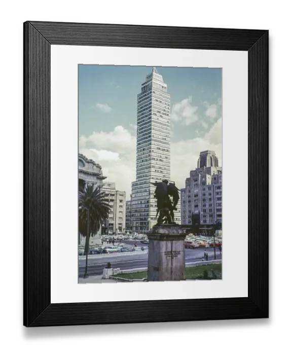 Framed Print : Latin American skyscraper, Ciudad de Mexico, Mexico City, CDMX, Mexico around 1961