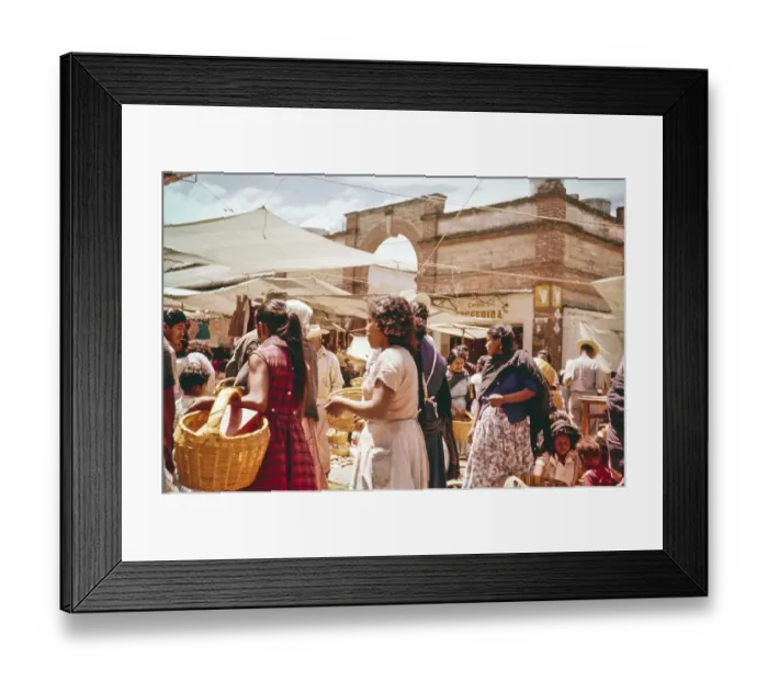 Framed Print : People on market day, city of Oaxaca, Mexico, 1961, Central America Framed Print : People on market day, city of Oaxaca, Mexico, 1961, Central America