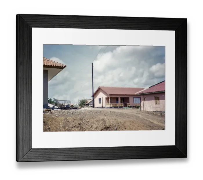 Framed Print : Newly built housing for workers, Willemstad, Curacao, Dutch Caribbean, early 1960s, South America