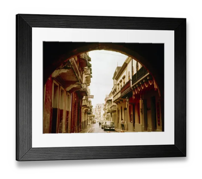 Framed Print : Old part of the city of San Juan, Puerto Rico around 1962