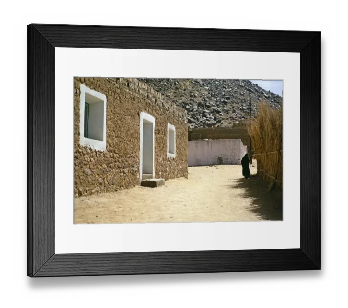 Framed Print : Building of the oasis settlement of Djanet in the Sahara desert, Algeria, North Africa 1973, Africa Framed Print : Building of the oasis settlement of Djanet in the Sahara desert, Algeria, North Africa 1973, Africa