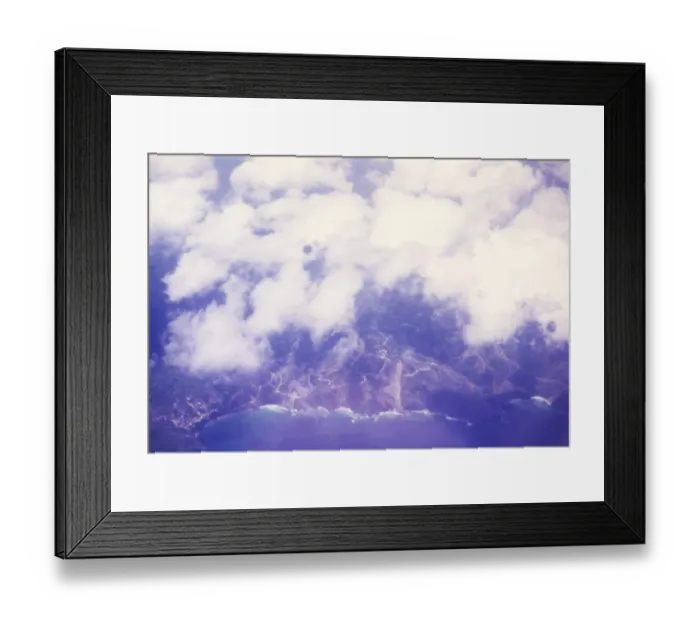 Framed Print : Aerial view from place window of landslide on leeward coast of Tobago c 1963