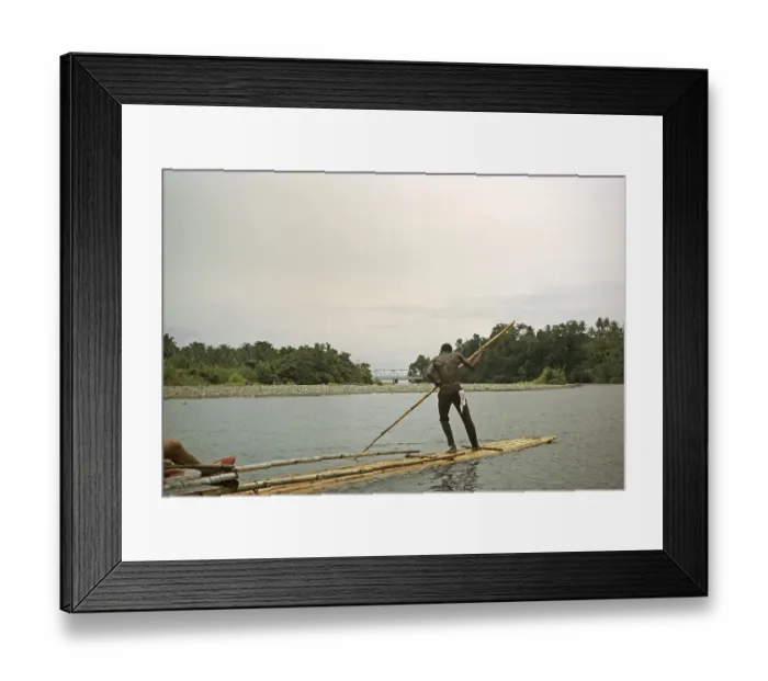 Framed Print : Rafting on the Rio Grande, Port Antonio, Jamaica, Caribbean 1970 Man pushes raft down river through tropical rainforest, Central America Framed Print : Rafting on the Rio Grande, Port Antonio, Jamaica, Caribbean 1970 Man pushes raft down river through tropical rainforest, Central America