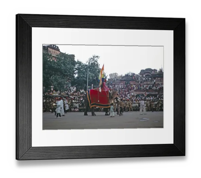 Framed Print : Streets full of people at the annual festival parade, Jaipur, Rajasthan, India, 1971 Elephant procession, Asia Framed Print : Streets full of people at the annual festival parade, Jaipur, Rajasthan, India, 1971 Elephant procession, Asia
