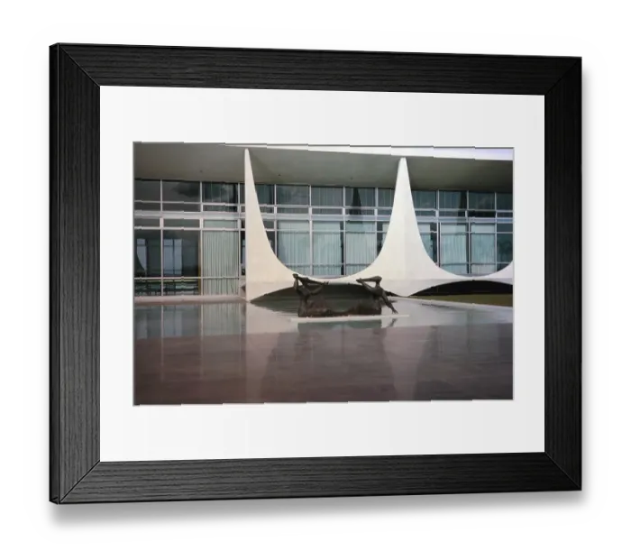 Framed Print : Building of the presidential palace, Palacio da Alvorada, built in 1958 by architect Oscar Niemeyer, Brasilia, Federal District, Brazil, 1962, South America