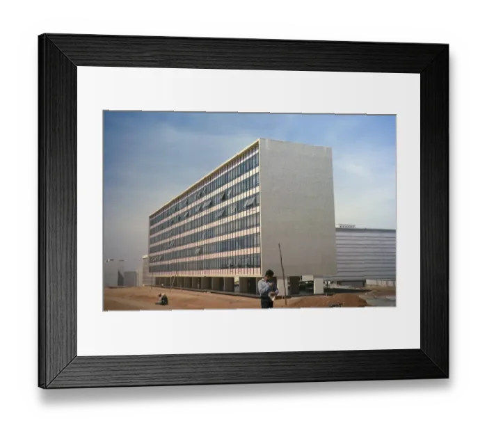 Framed Print : Multi-family houses in neighbourhood units Capital Brasilia, Federal District, Brazil, 1962, South America