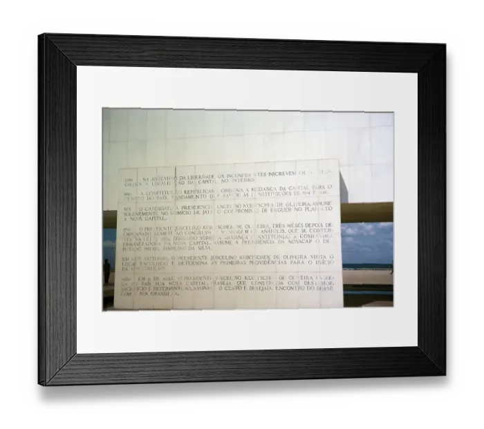 Framed Print : Marble plaque with important historical dates in front of the library building, Brasilia, Federal District, Brazil, 1962, South America Framed Print : Marble plaque with important historical dates in front of the library building, Brasilia, Federal District, Brazil, 1962, South America