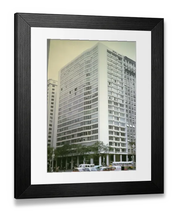 Framed Print : Modern architecture office building in Rio de Janeiro, Brazil 1962