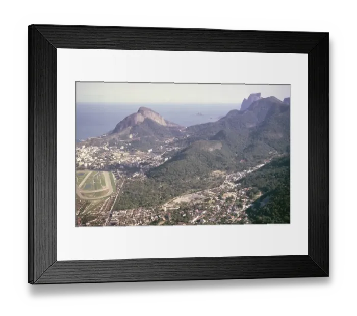 Framed Print : View over the city of Rio de Janeiro, Brazil, South America 1962, South America