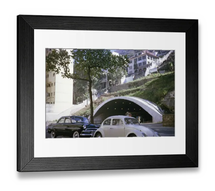 Framed Print : Road tunnel through a mountainside, Copacabana, Rio de Janeiro, Brazil, South America 1962, South America