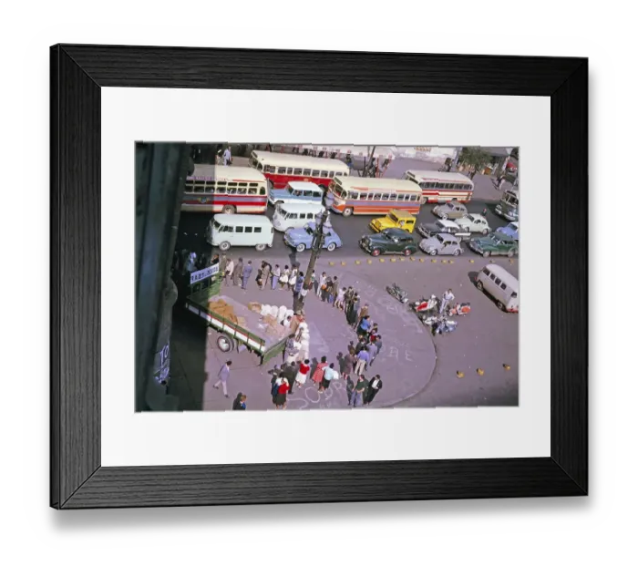 Framed Print : People on the street queuing for rice Sao Paulo city centre, Brazil, South America 1962, South America