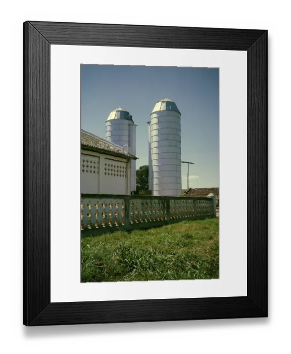 Framed Print : Silos on a cattle farm, Fazenda Sant Anna, Campinas, Brazil, South America 1962, South America Framed Print : Silos on a cattle farm, Fazenda Sant Anna, Campinas, Brazil, South America 1962, South America