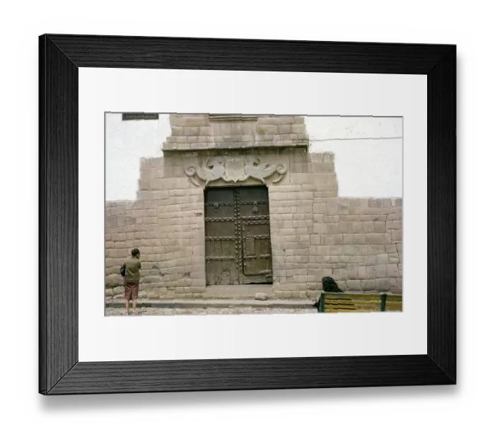 Framed Print : Tourist photographing historic monastery door, Cuzco, Peru, South America 1962, South America Framed Print : Tourist photographing historic monastery door, Cuzco, Peru, South America 1962, South America