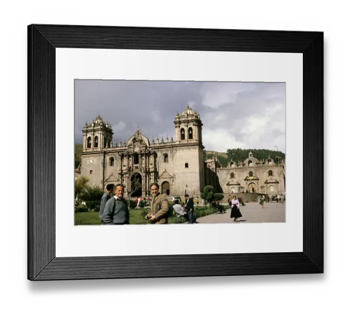 Framed Print : Historic church, Iglesia de la Compania de Jesus, Plaza De Armas, Cuzco, Peru, South America 1962, South America