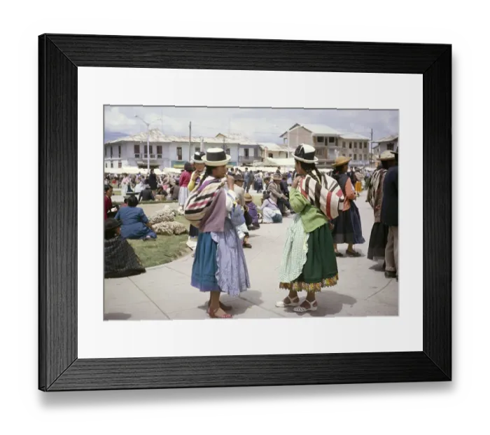 Framed Print : Indigenous population, Huancayo, Peru, South America around 1962 Girl in Sunday clothes, South America