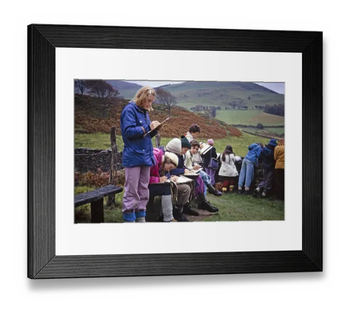 Framed Print : Secondary school girls doing fieldwork in geography, Great Britain 1970s Girls doing fieldwork, making observations and notes 1974 Framed Print : Secondary school girls doing fieldwork in geography, Great Britain 1970s Girls doing fieldwork, making observations and notes 1974