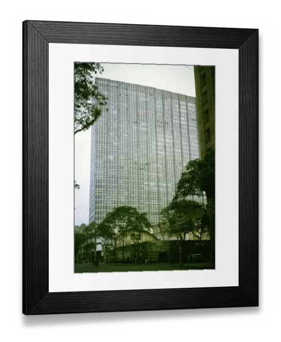 Framed Print : Modern architecture office building in Rio de Janeiro, Brazil 1962 Framed Print : Modern architecture office building in Rio de Janeiro, Brazil 1962