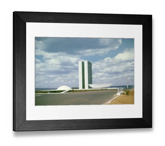 Framed Print : The building of the National Congress, Brasilia, Federal District, Brazil 1962 Framed Print : The building of the National Congress, Brasilia, Federal District, Brazil 1962