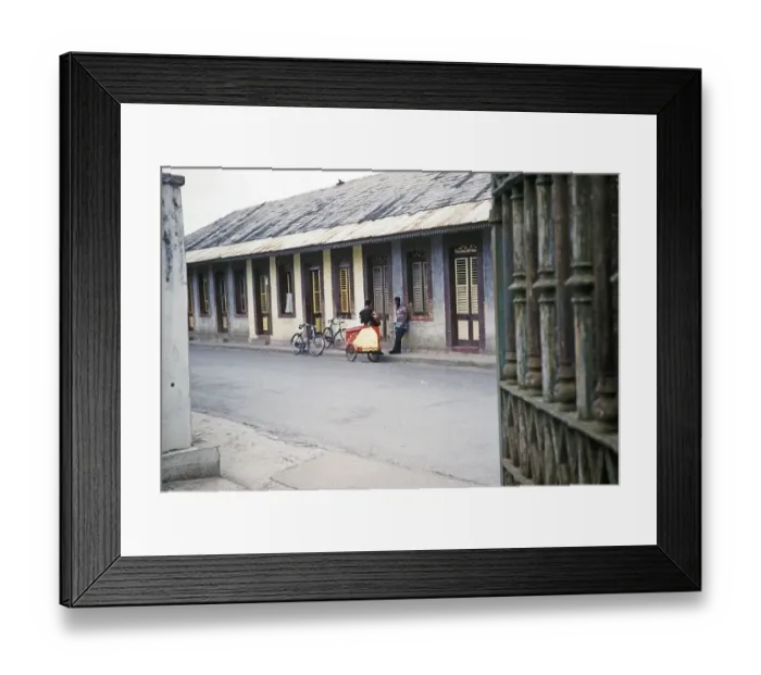 Framed Print : Caption: Street musician in front of Bishop Anstey High School, Port of Spain, Trinidad around 1962 Framed Print : Caption: Street musician in front of Bishop Anstey High School, Port of Spain, Trinidad around 1962