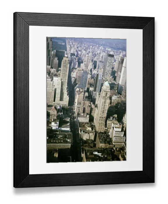 Framed Print : View of the skyscrapers on 5th Avenue towards Central Park, Manhattan, New York, USA 1964