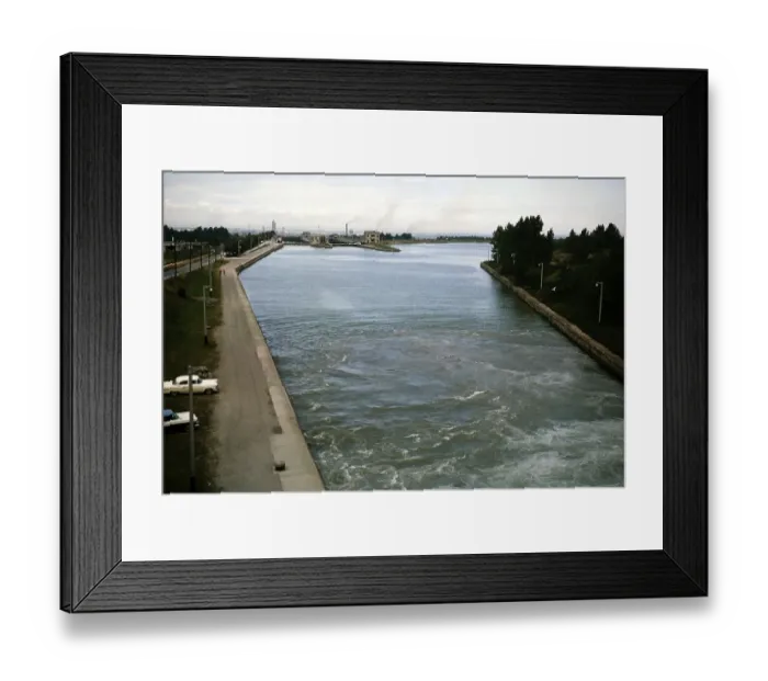 Framed Print : Welland Canal, St Lawrence Seaway, Great Lakes, Ontario, Canada, North America 1963, North America