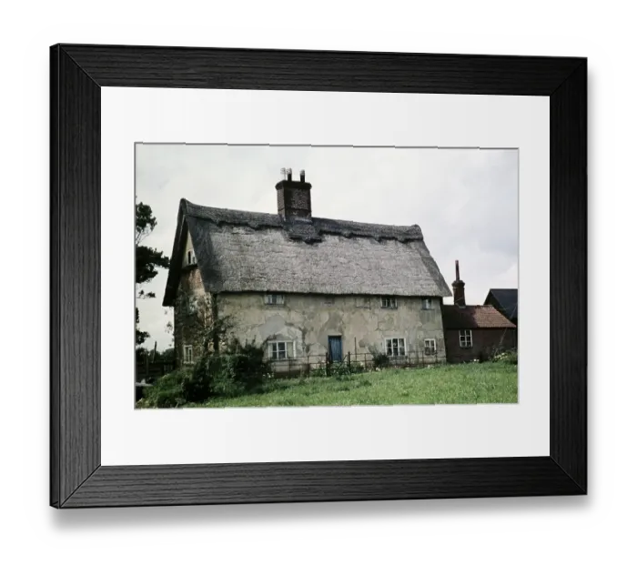 Framed Print : Old East Anglian mud house, historic thatched country house at an unspecified location, probably Norfolk, England, United Kingdom 1960s Framed Print : Old East Anglian mud house, historic thatched country house at an unspecified location, probably Norfolk, England, United Kingdom 1960s