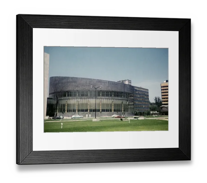 Framed Print : Building of the National Medical Centre, modern architecture, Doctores, Ciudad de Mexico, Mexico City, CDMX, Mexico photographed 1961 Architect Enrique Yanez