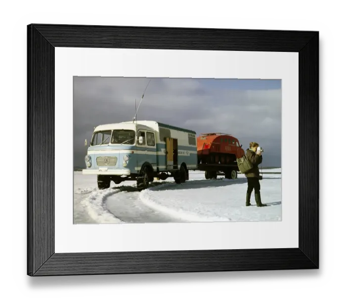Framed Print : Gudmundur Jonasson Tour Operator Adventure Arctic Expedition Minitrek Expeditiona, Iceland, 1972, Europe