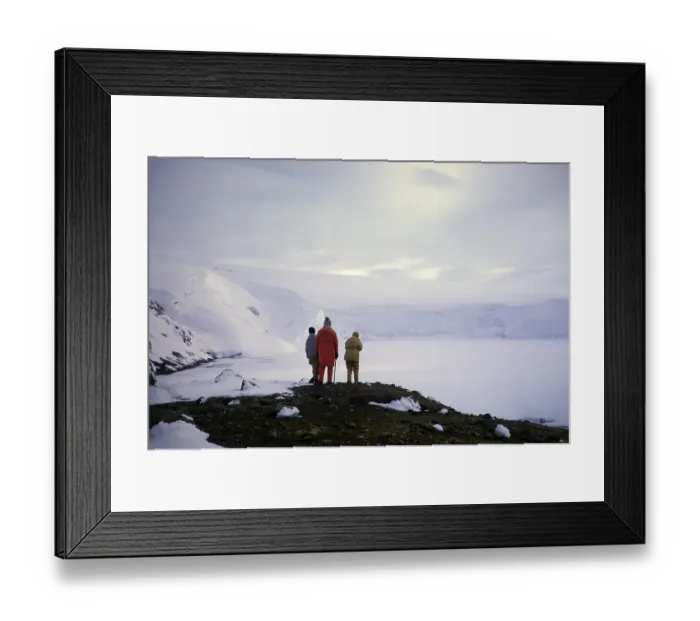 Framed Print : The ice-covered lake at Kverkfjoll, Iceland 1972 Gudmundur Jonasson travel company Adventure Arctic Expedition