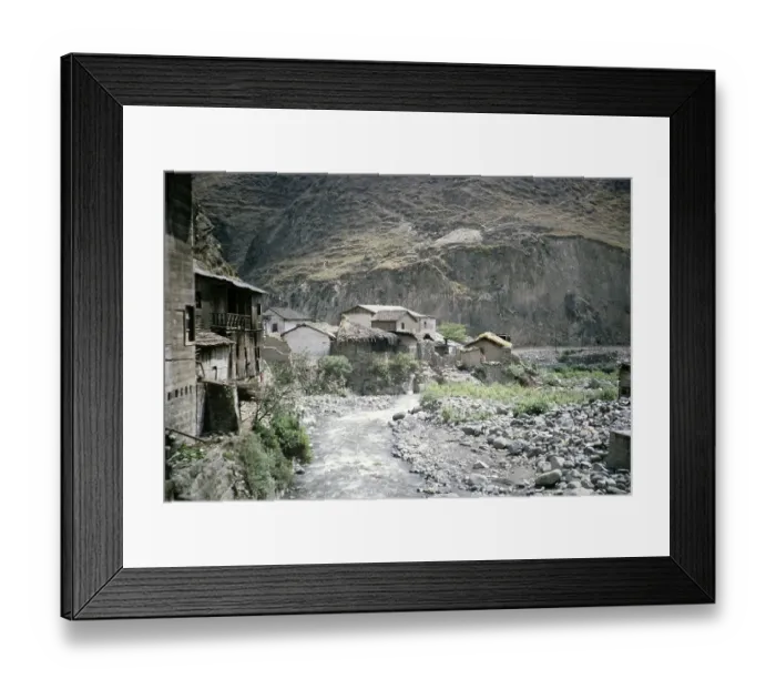 Framed Print : Railway line from Guayaquil to Riobamba Ecuador, South America, 1962 Village on the riverbank Framed Print : Railway line from Guayaquil to Riobamba Ecuador, South America, 1962 Village on the riverbank