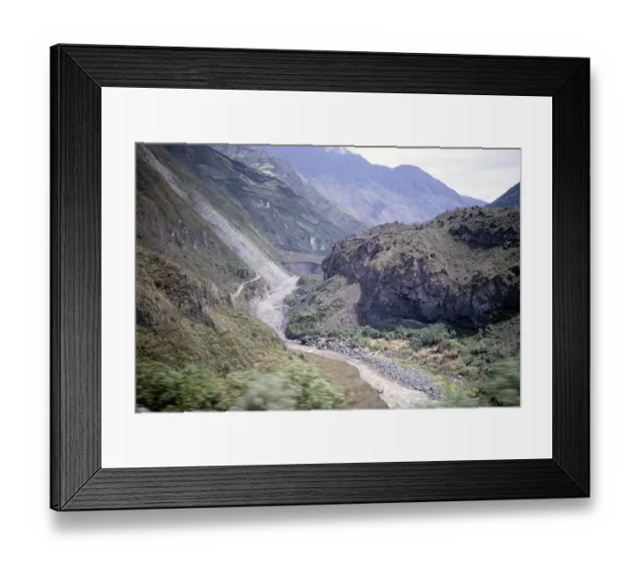 Framed Print : Gorge of the Patate River near Banos de Agua Santa, Ecuador, Tungurahua Province, South America 1962, South America