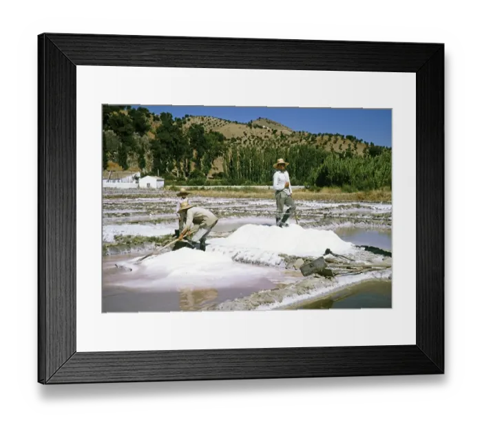 Framed Print : Salt pans between Jerez and Arcos de la Frontera, Spain 1964