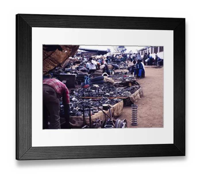 Framed Print : Car spare parts on display at a market, Lilongwe, Malawi, Southern Africa 1989, Africa Framed Print : Car spare parts on display at a market, Lilongwe, Malawi, Southern Africa 1989, Africa
