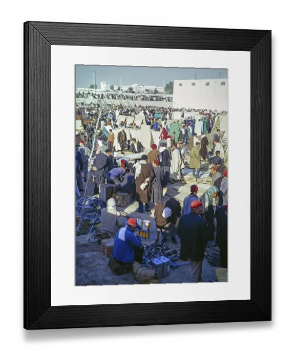 Framed Print : Market in Sousse, Tunisia, North Africa, 1972, Africa