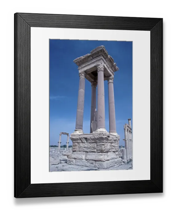 Framed Print : Tetrapylon, Palmyra, Syria, May 1987, vintage, retro, old, historical, Asia