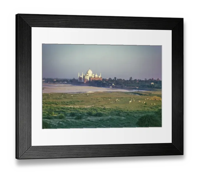 Framed Print : Taj Mahal, UNESCO World Heritage Site, Agra, Uttar Pradesh, India seen from a distance in 1974 Framed Print : Taj Mahal, UNESCO World Heritage Site, Agra, Uttar Pradesh, India seen from a distance in 1974