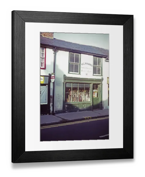 Framed Print : H C Harris Umbrella manufacturer, regeneration and repair business Maidenhead, Berkshire, England, Great Britain 1960s