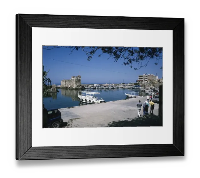 Framed Print : Boats in the harbour of Byblos, Lebanon 1998