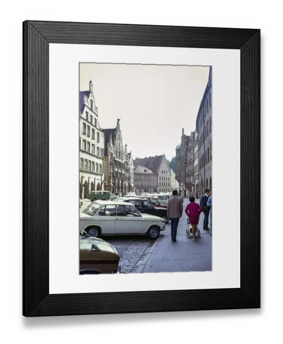 Framed Print : Historic buildings in the city of Landshut, Bavaria, Germany in 1970 Framed Print : Historic buildings in the city of Landshut, Bavaria, Germany in 1970